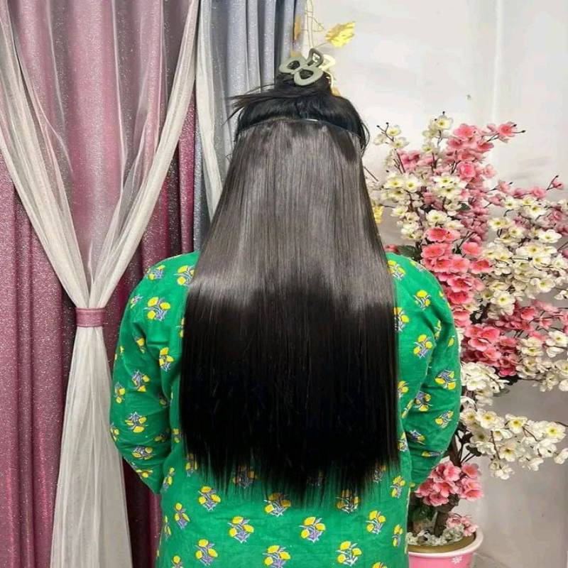 ৩০ ইঞ্চি লম্বা ৫ ক্লিপ ন্যাচারাল ব্ল্যাক স্টেট হেয়ার