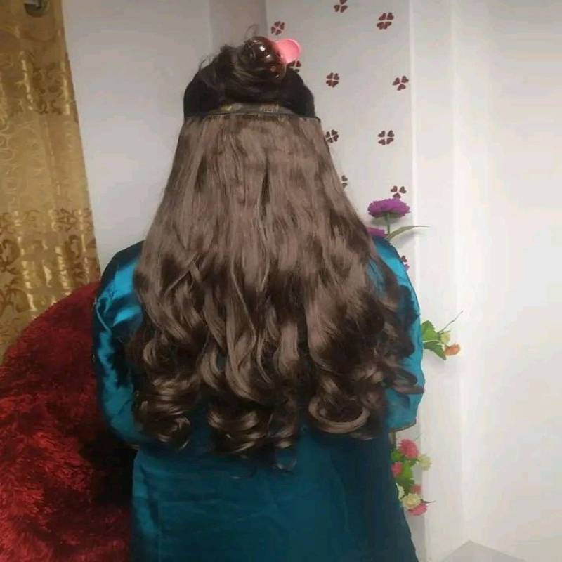 ৫ ক্লিপ ব্রাউন কার্লি হেয়ার